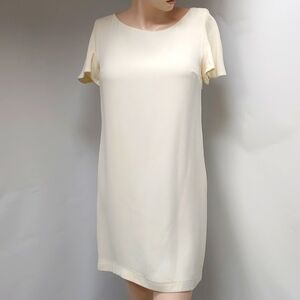 Prada Milano Cream Off White Midi Knee Length Dress Size S